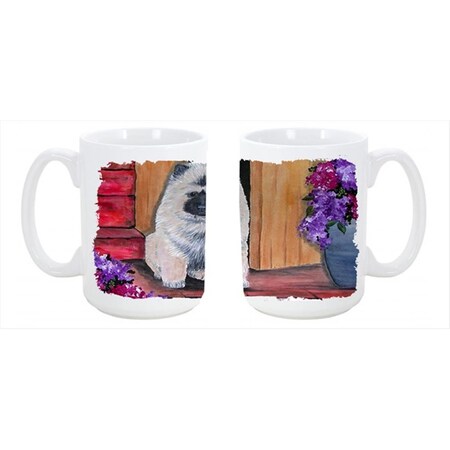 Carolines Treasures Keeshond Dishwasher Safe Microwavable Ceramic Coffee Mug 15 oz. SS8622CM15